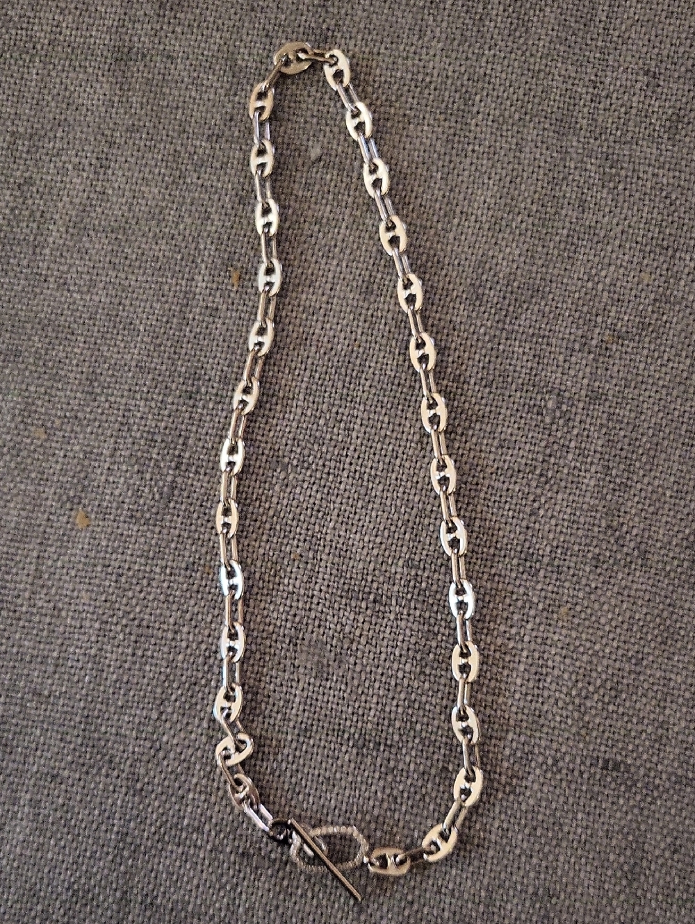 Kendra Scott "Elisa" Toggle Silver Link Chain Necklace - Picture 4 of 5